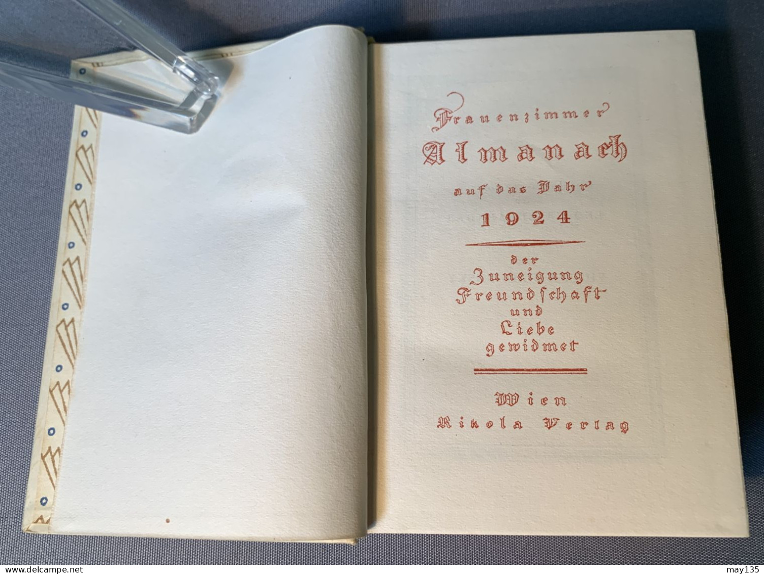 Anno 1924 - Frauenzimmer Almanach Auf  Das Jahr 1924 - Wien / Rikola Verlag - Calendriers