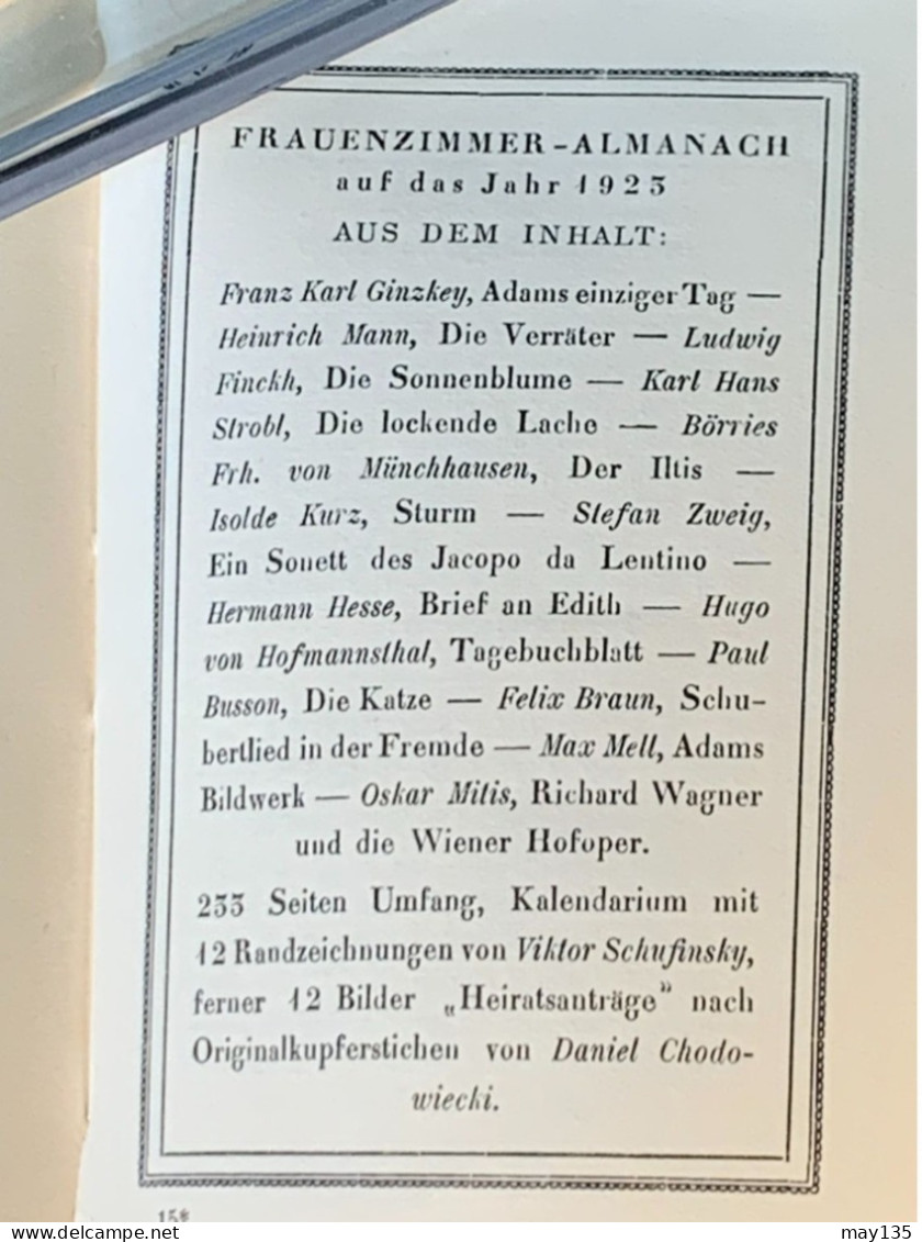 anno 1924 - Frauenzimmer Almanach auf  das Jahr 1924 - Wien / Rikola Verlag