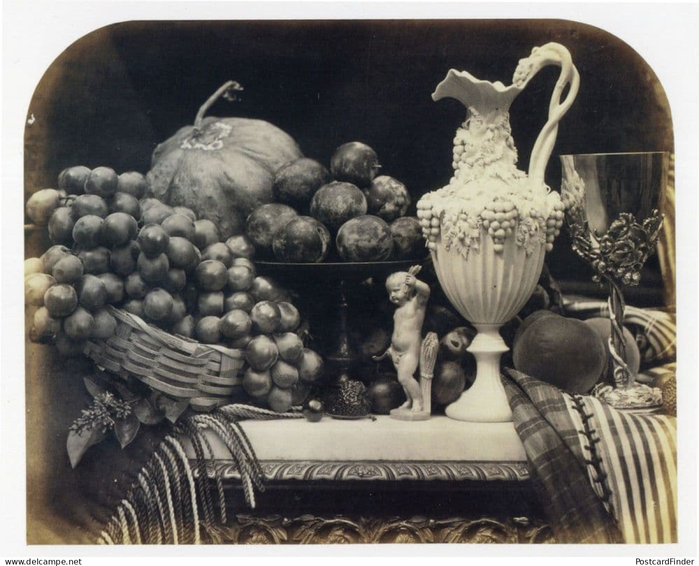 Parian Victorian 1860 Vase Roger Fenton Albumen Print Photo Postcard - Fotografie