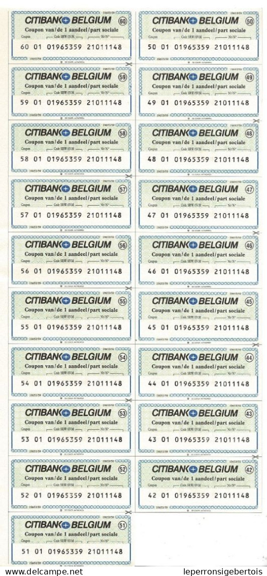 - Titre De 1991 - Citibank Belgium - EF - Banca & Assicurazione