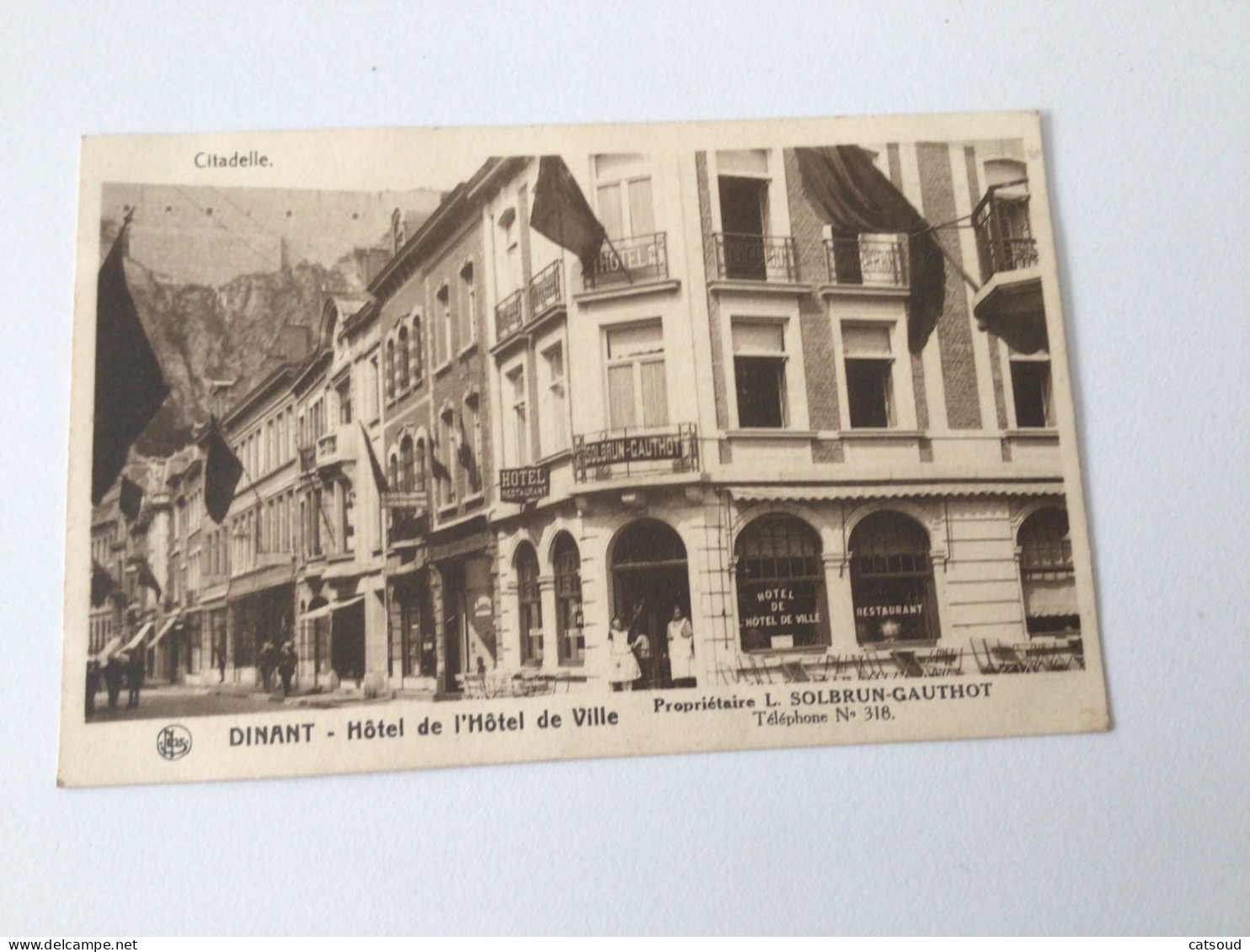 Carte Postale Ancienne Dînant Hôtel De L’Hôtel De Ville - Dinant