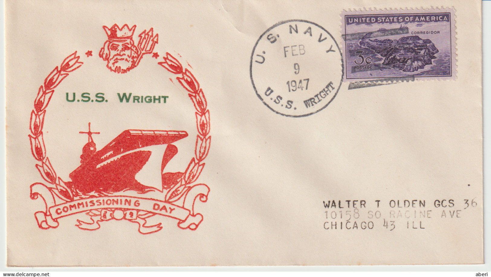 16028  RORTE AVIONS US - AIRCRAFT CARRIER - 5 Enveloppes - Seepost