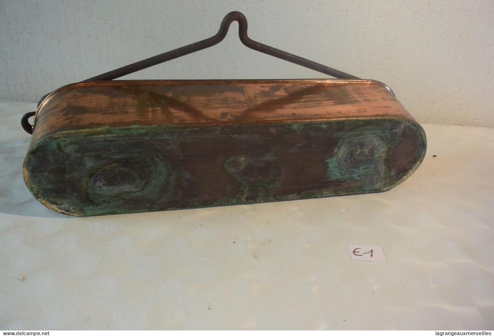 E1 Bac à Fleurs Ancien En Cuivre Très Rare Old Copper Flower Box 2 - Rame