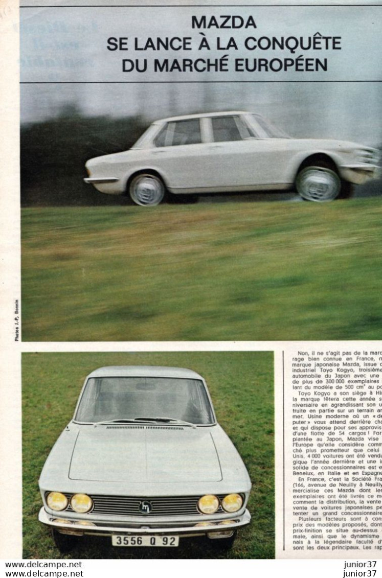 2 Feuillets De Magazine Mazda Coupé Rx2 1972 &  Mazda 1968 - Cars