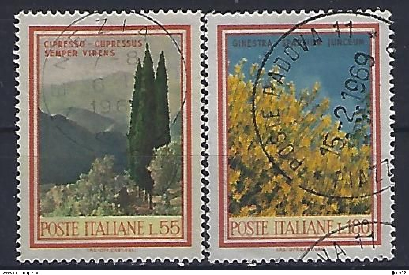Italy 1968  Flora (o) Mi.1292-1293 - 1961-70: Oblitérés