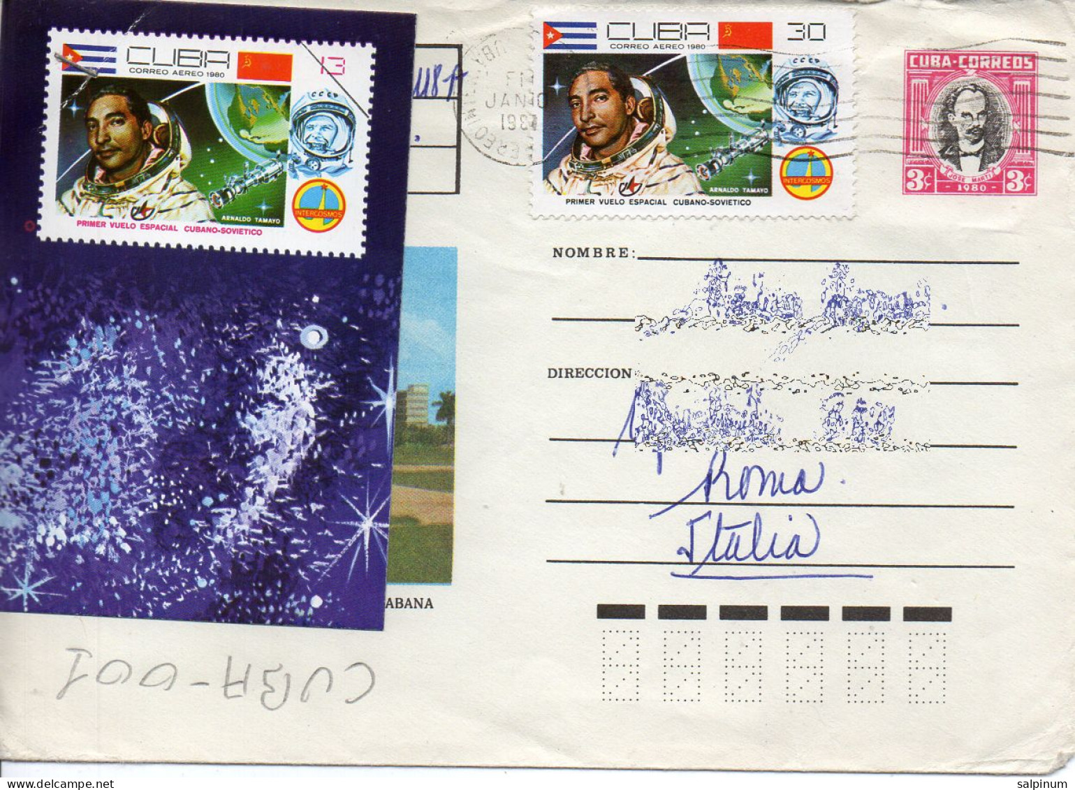 Philatelic Envelope With Stamps Sent From CUBA To ITALY - Cartas & Documentos