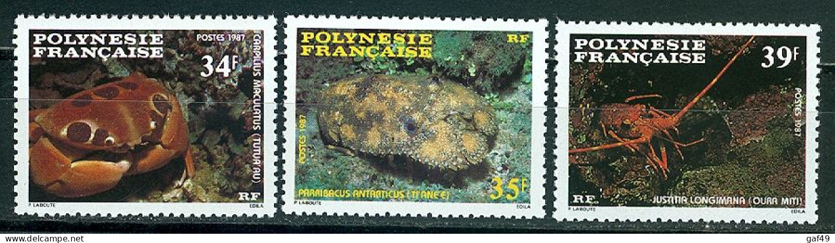 Polynésie N°Y&T 275 à 281 Faune Marine Plats Polynésiens Pétroglyphes Neufs Sans Charnière Très Frais 3 Scans - Unused Stamps