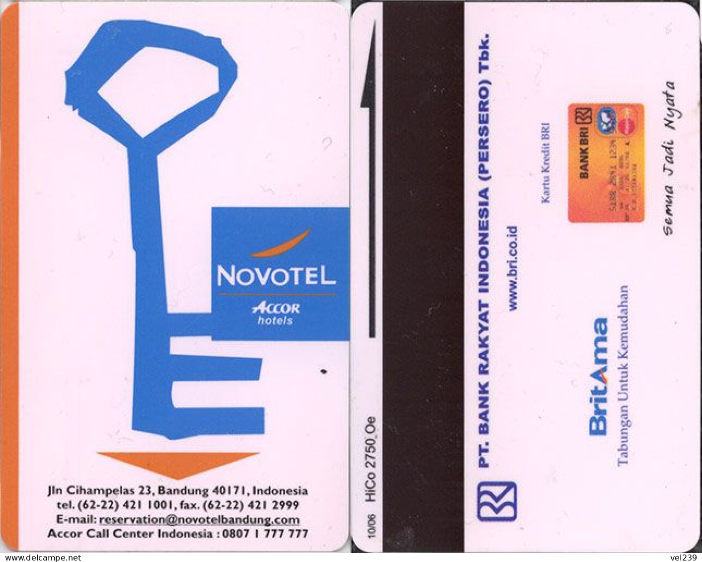 Indonesia. Novotel. Accor - Hotel Keycards