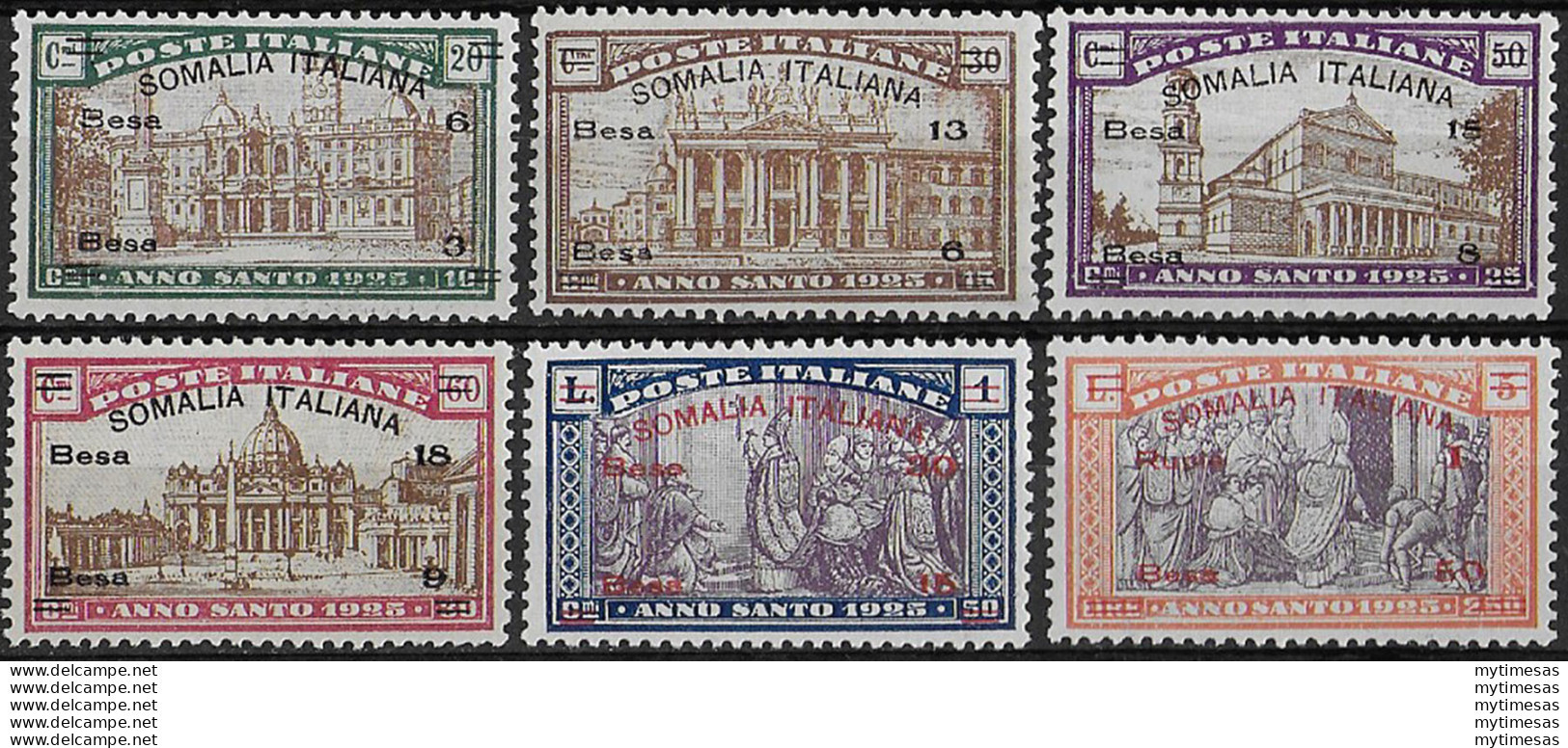 1925 Somalia Anno Santo 6v. MNH Sassone N. 61/66 - Altri & Non Classificati