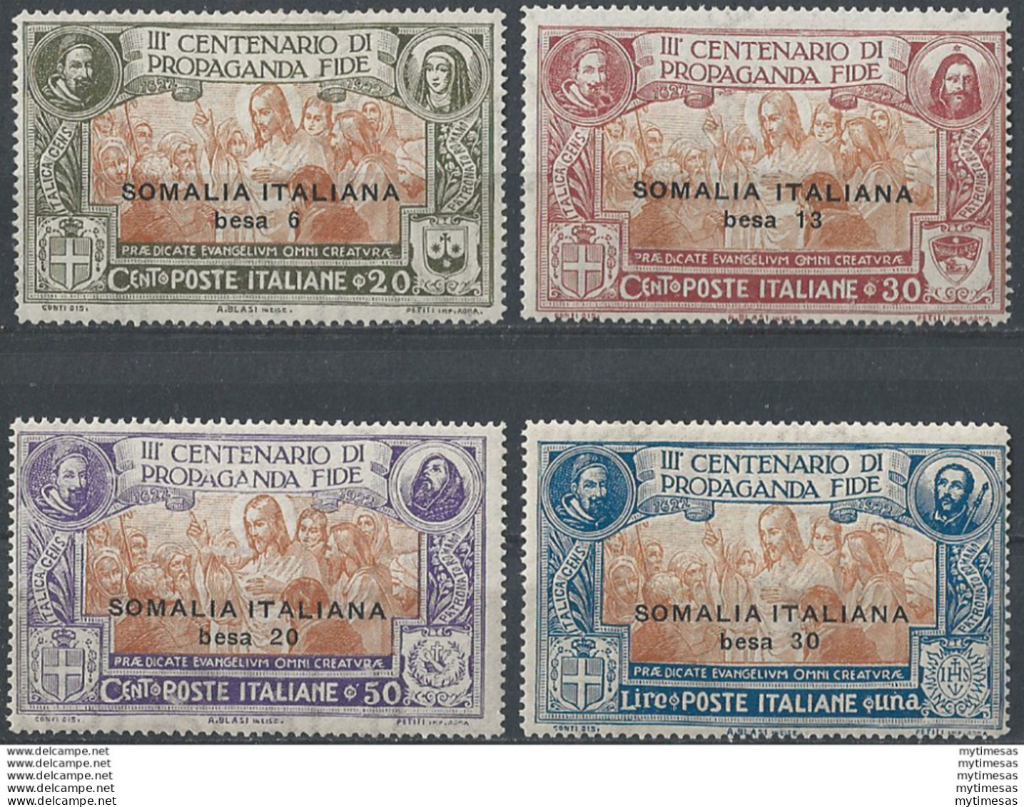 1923 Somalia Propaganda Fide 4v. MNH Sassone N. 45/48 - Autres & Non Classés