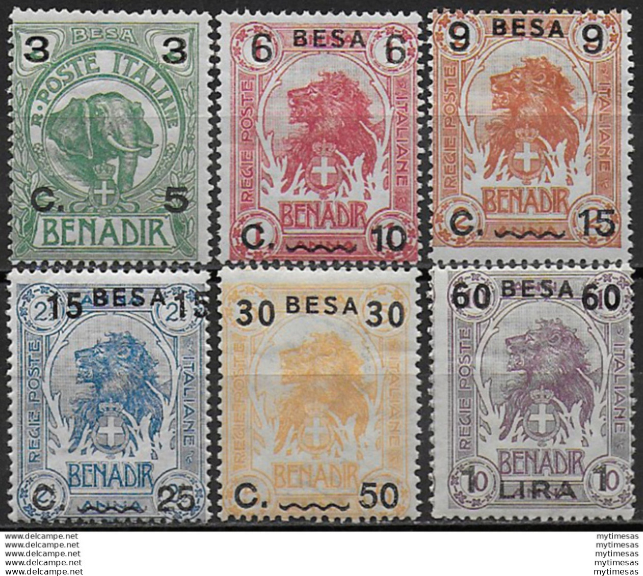 1922 Somalia 6v. MNH Sassone N. 24/29 - Autres & Non Classés