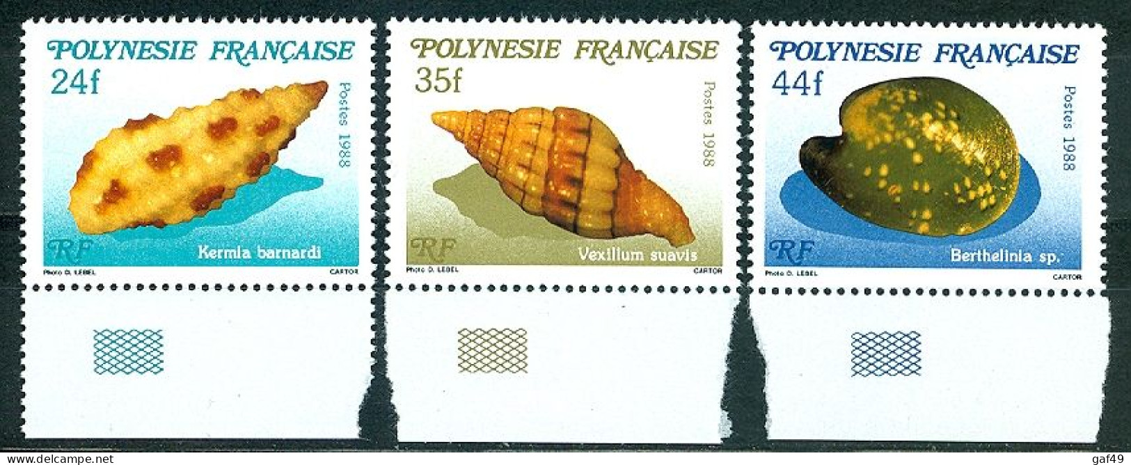 Polynésie N°Y&T 312 à 314 Et 343 à 345 Faune Marine  Neufs Sans Charnière Très Frais 2 Scans - Neufs