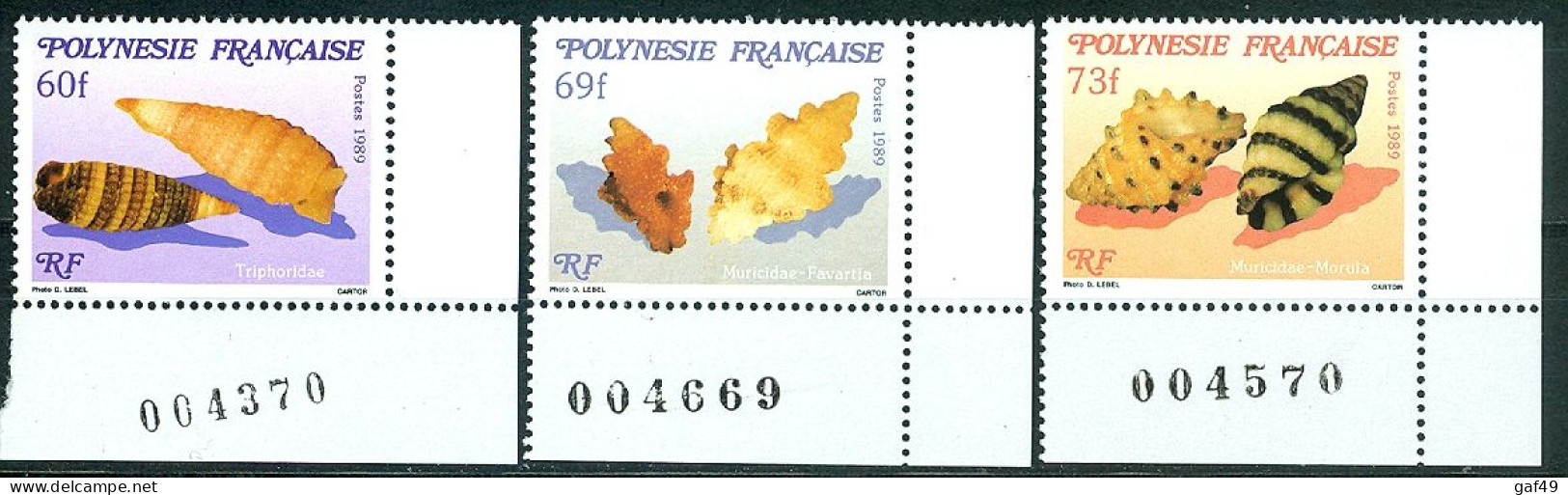 Polynésie N°Y&T 312 à 314 Et 343 à 345 Faune Marine  Neufs Sans Charnière Très Frais 2 Scans - Unused Stamps