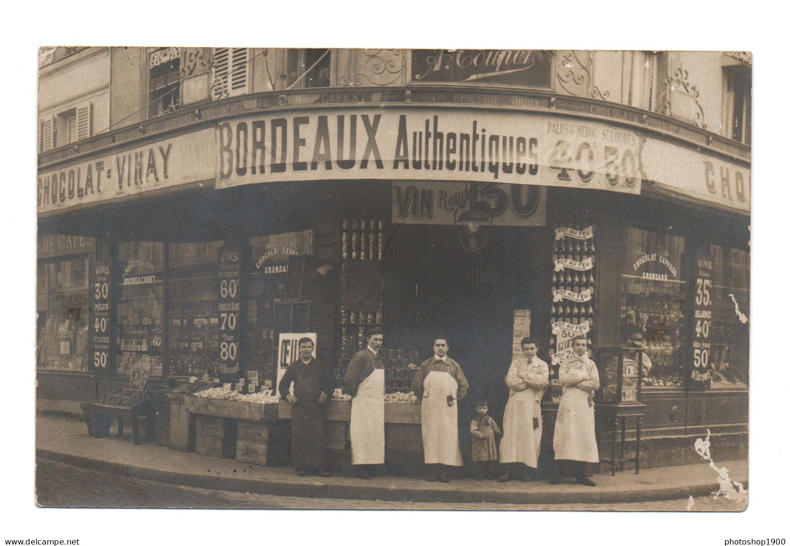 Carte-Photo Animée. Commerce . Epicerie, Débit D'Alcool . - Sonstige & Ohne Zuordnung