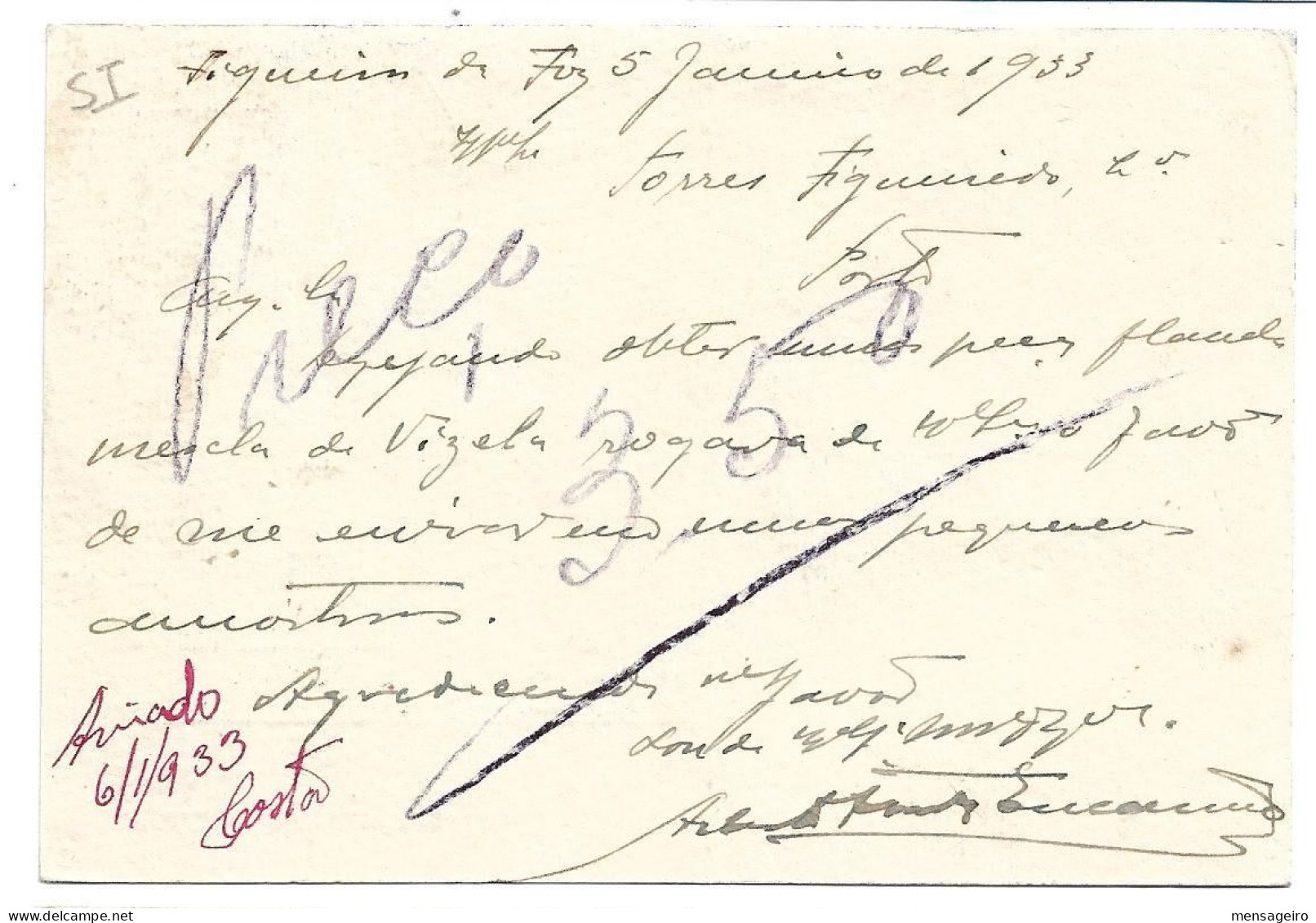 (P88) -  ENTIER CARTE BILHETE POSTAL - AMBULANCIAS AVENIDA-GARE => LEIRIA 1932 - Brieven En Documenten