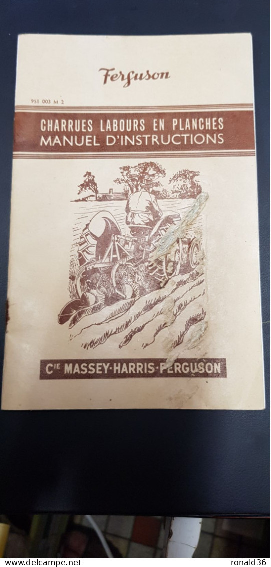 Livret FERGUSON CHARRUES LABOURS EN PLANCHES MASSEY HARRIS Tracteur Matériel Agricole Agriculture Culture Scène - Other & Unclassified