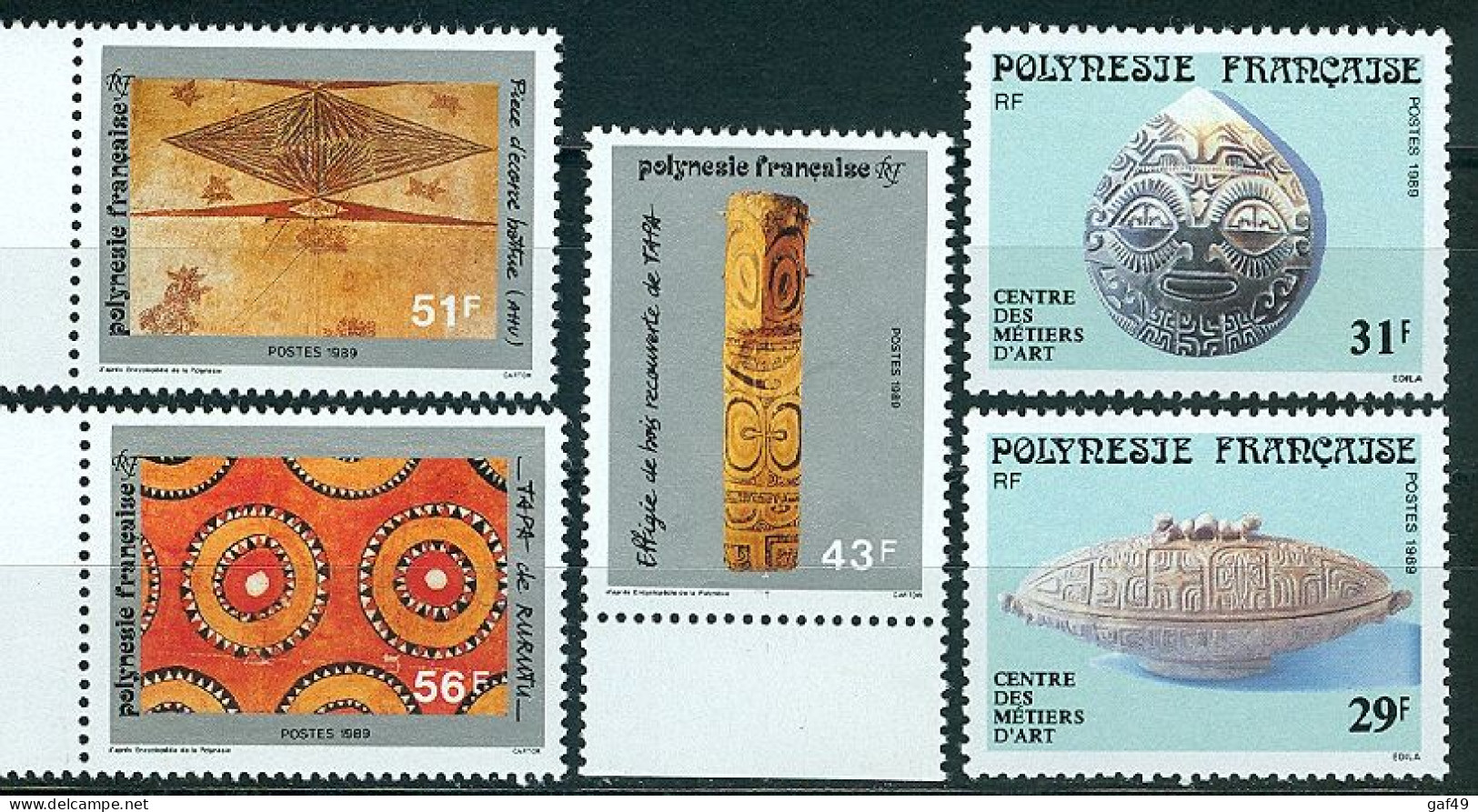 Polynésie N°Y&T 322 à 325 Et 328 à 330 Postes Métiers D'Art Art Polynésien  Neufs Sans Charnière Très Frais 2 Scans - Nuevos