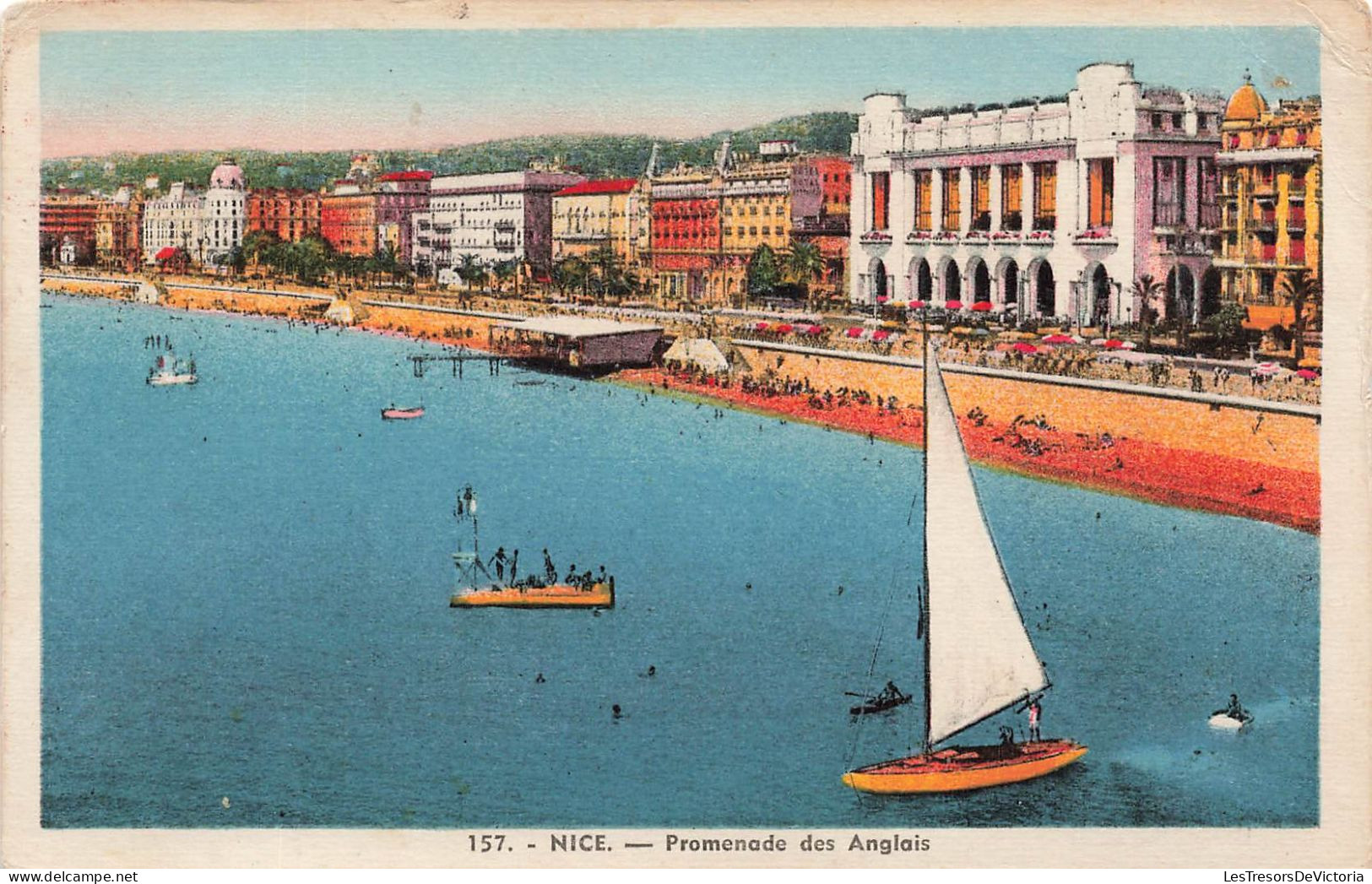 FRANCE - Nice - Promenade Des Anglais - Animé - Voiliers - Colorisé - Carte Postale Ancienne - Bauwerke, Gebäude
