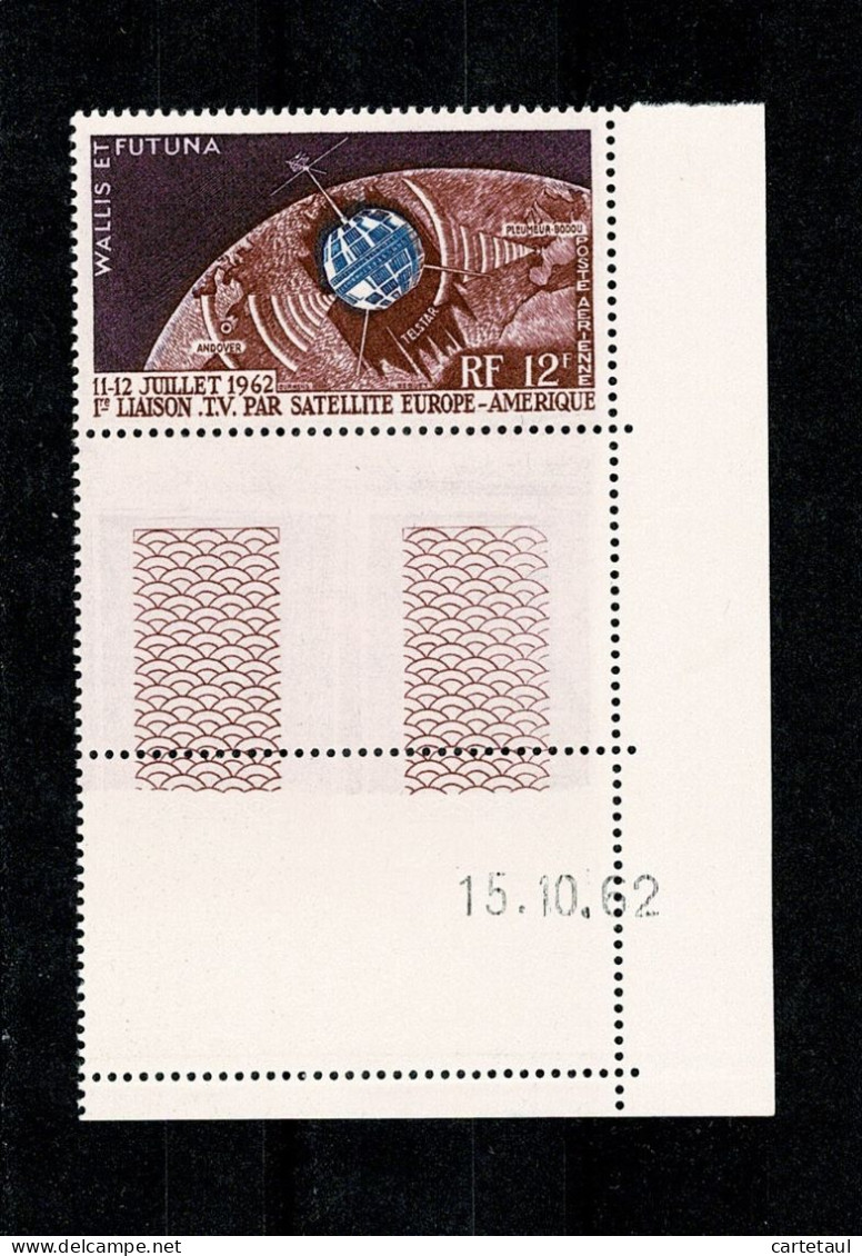 WALLIS & FUTUNA 1962 Satellite TELSTAR En Bas De Feuile Coin Daté 15.10.62 ** Gomme INTACTE Superbe - Unused Stamps