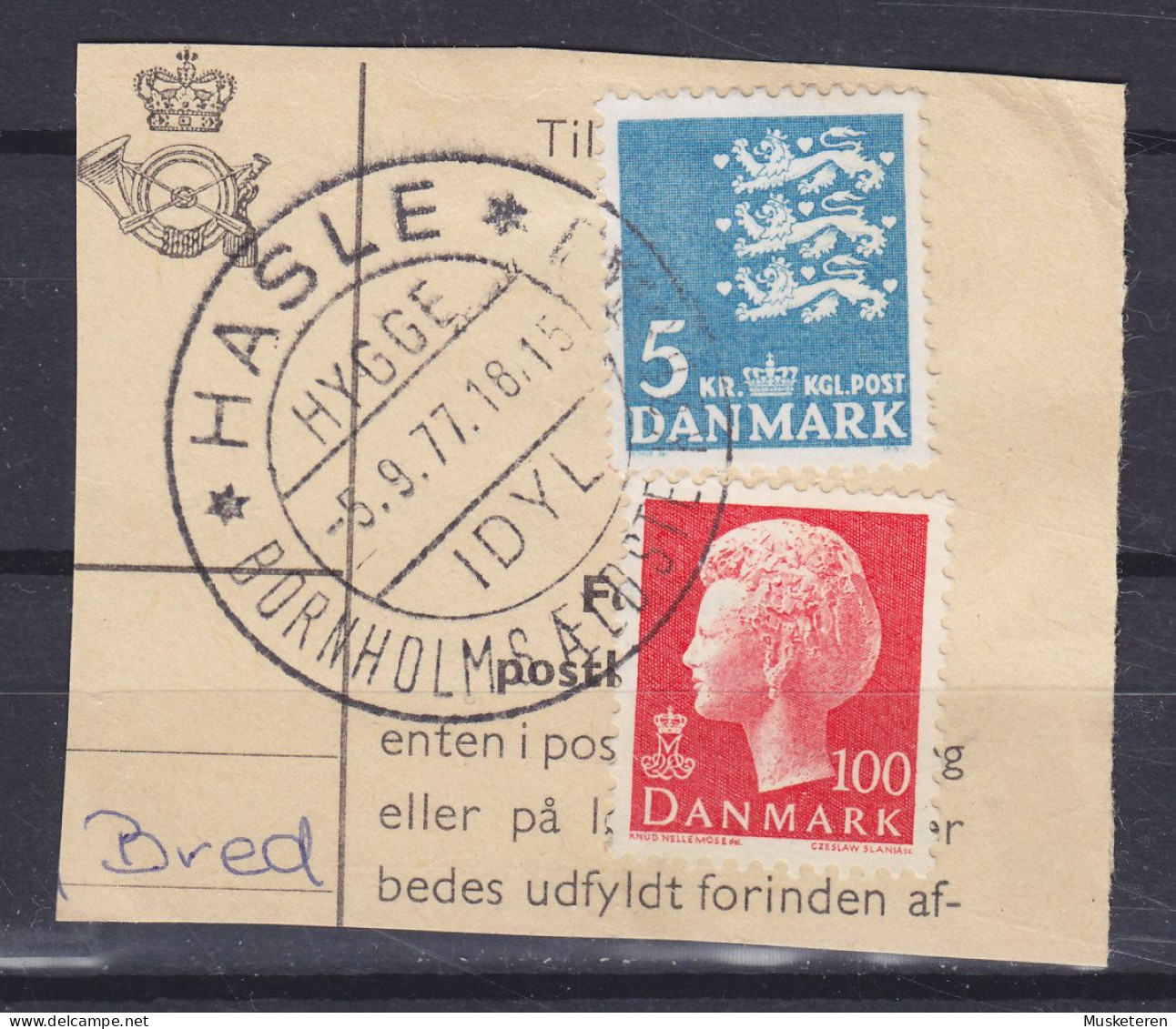 Denmark 1976 Mi. 291, 624 Margrethe II. Sonderstempel 'Hygge - Idyl Bornholm ældste Købsted' HASLE 1977 Clip (Cz. Slania - Gebraucht