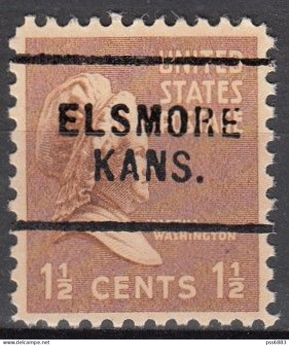 USA LOCAL Precancel/Vorausentwertung/Preo From KANSAS - Elsmore  Type 703 - Preobliterati