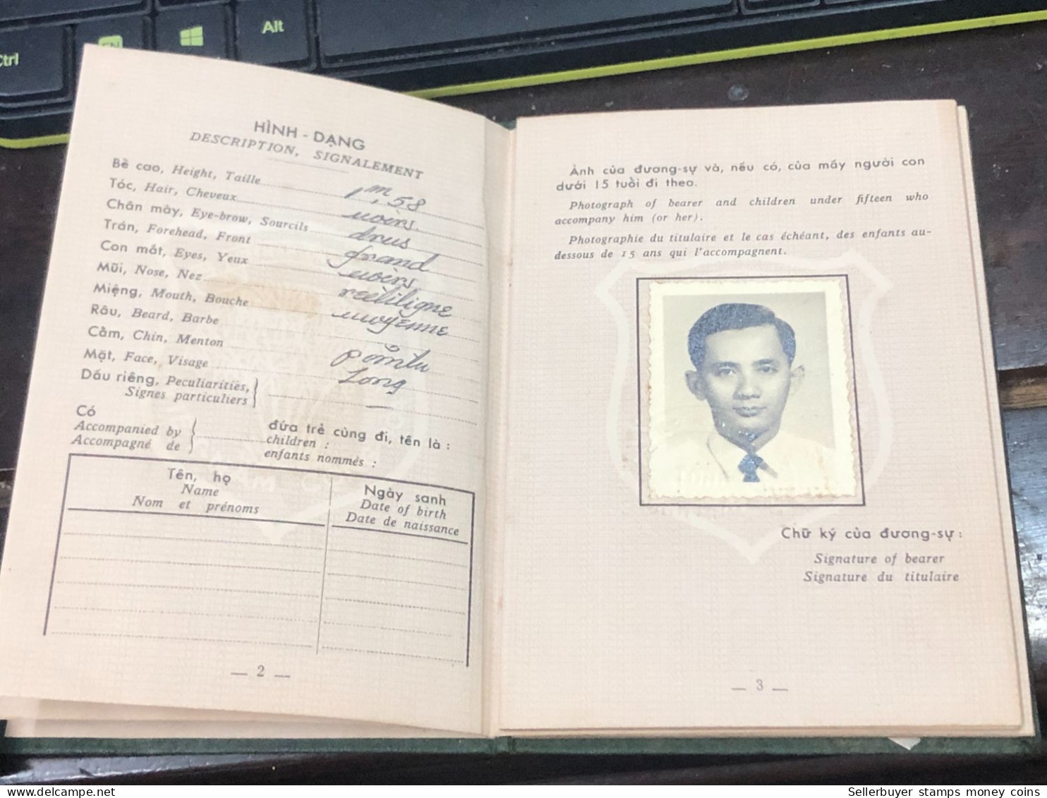 SOUTH VIET NAM -OLD-ID PASSPORT-name-NGUYEN VAN TUOI-1967-1pcs Book - Verzamelingen