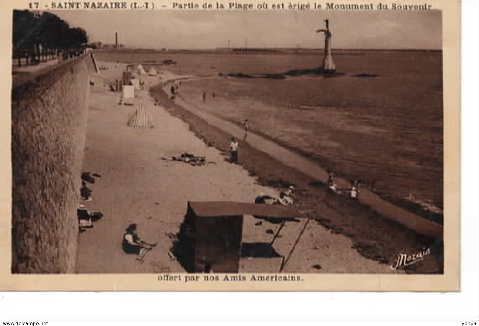 SAINT NAZAIRE PARTIE DE LA PLAGE OU EST ERIGE LE MONUMENT DU SOUVENIR - Saint Nazaire