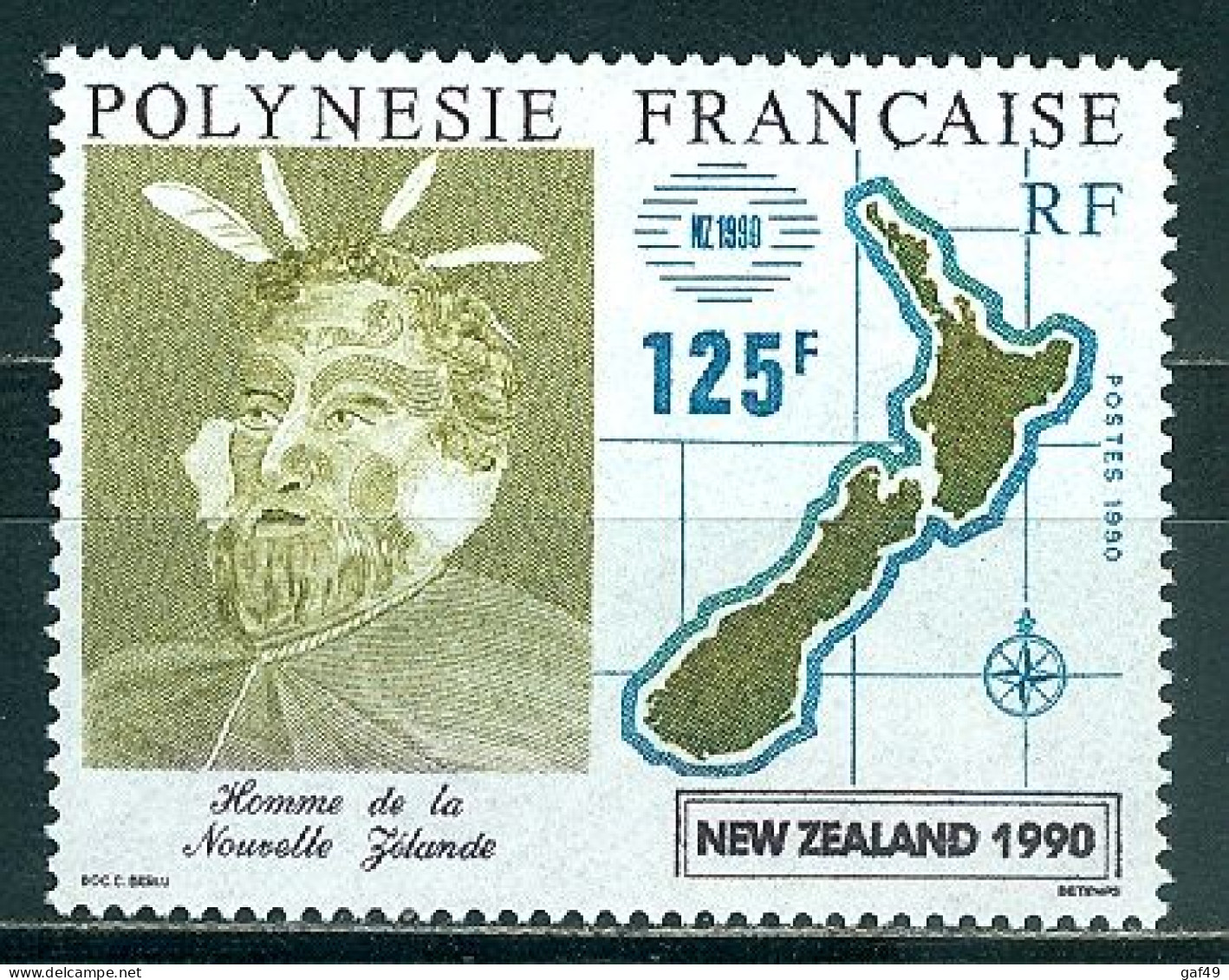 Polynésie N°Y&T 363 NEW ZELAND 1990 Neufs Sans Charnière Très Frais - Ongebruikt