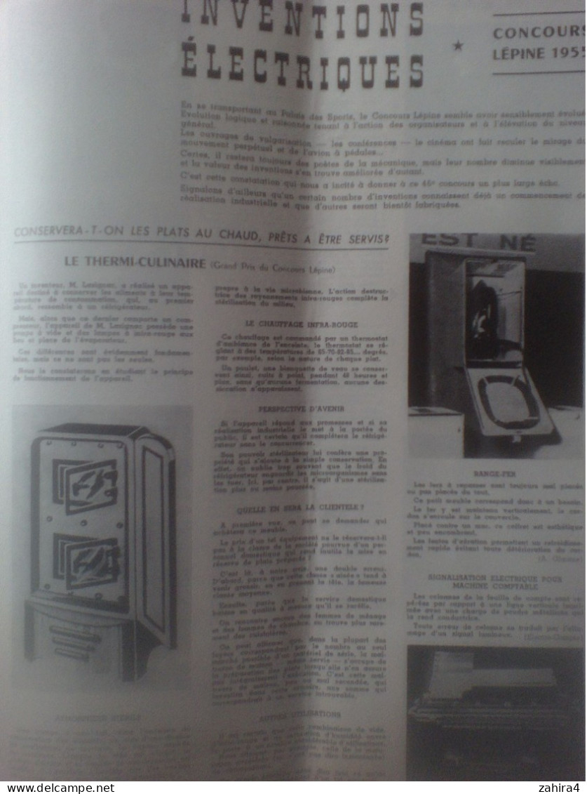 Electro Magazine Cfe N°43 Bobinage Machine électrique Unité Hermétique Vitrine Nocturne Chantill Lépine 1955 Inventions - Autres & Non Classés