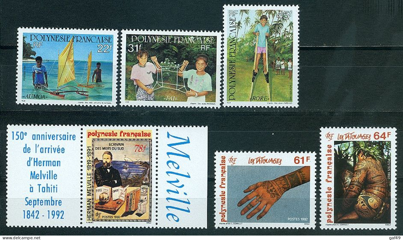 Polynésie N°Y&T 408 à 409 Et 413 à 418 Sujets Divers Neufs Sans Charnière Très Frais 2 Scans - Unused Stamps