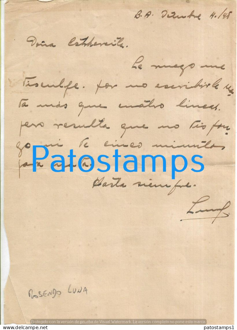 228301 ARTIST ROSENDO LUNA ARGENTINA SINGER TANGO AUTOGRAPH & TARJETA PERSONAL NO POSTAL POSTCARD - Other & Unclassified