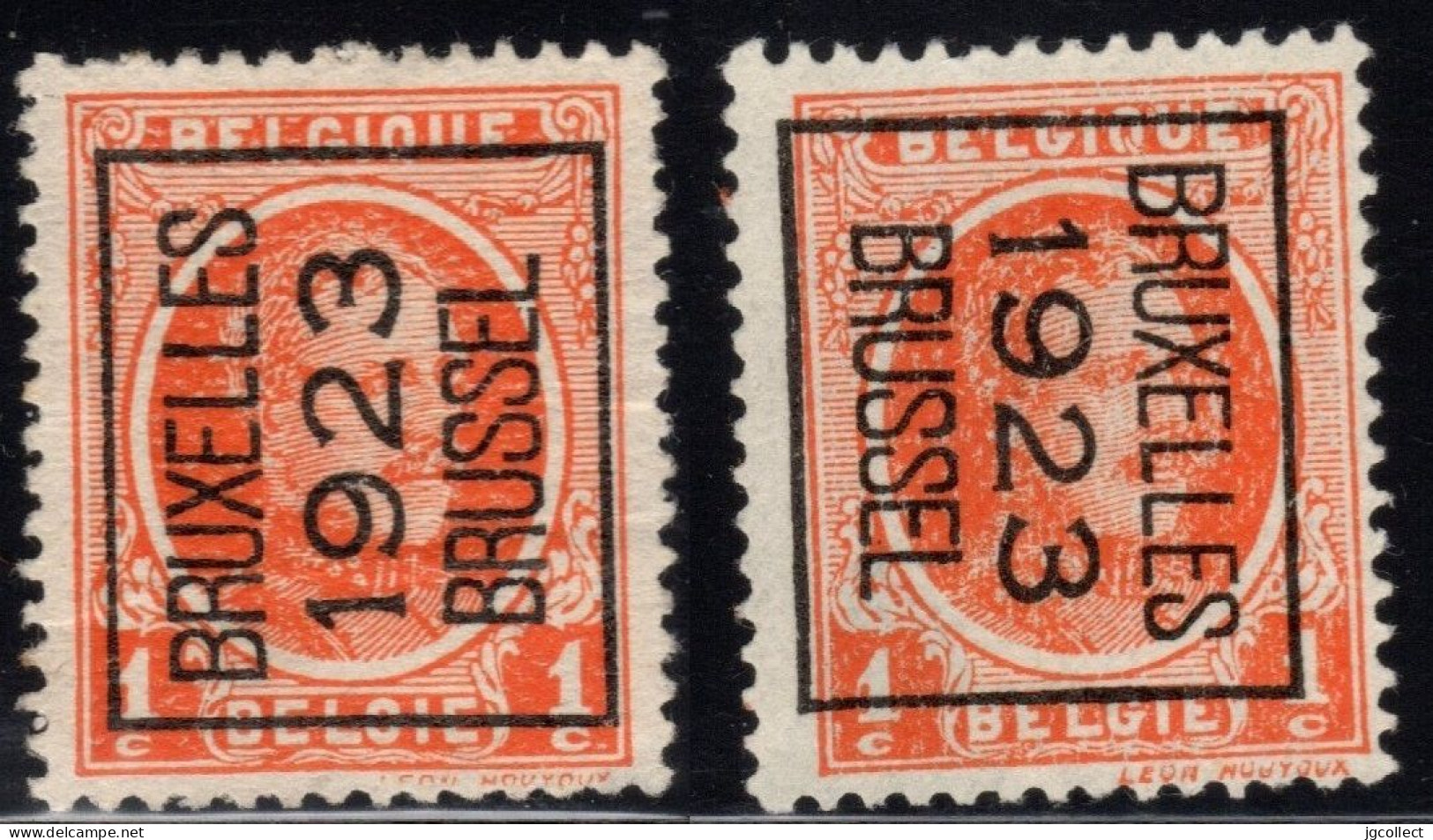 Typo 72 A+B (BRUXELLES 1923 BRUSSEL) - O/used - Typo Precancels 1922-31 (Houyoux)