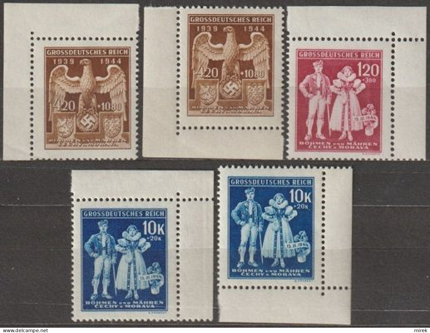 10/ Pof. 113-115, Corner Stamps - Ungebraucht