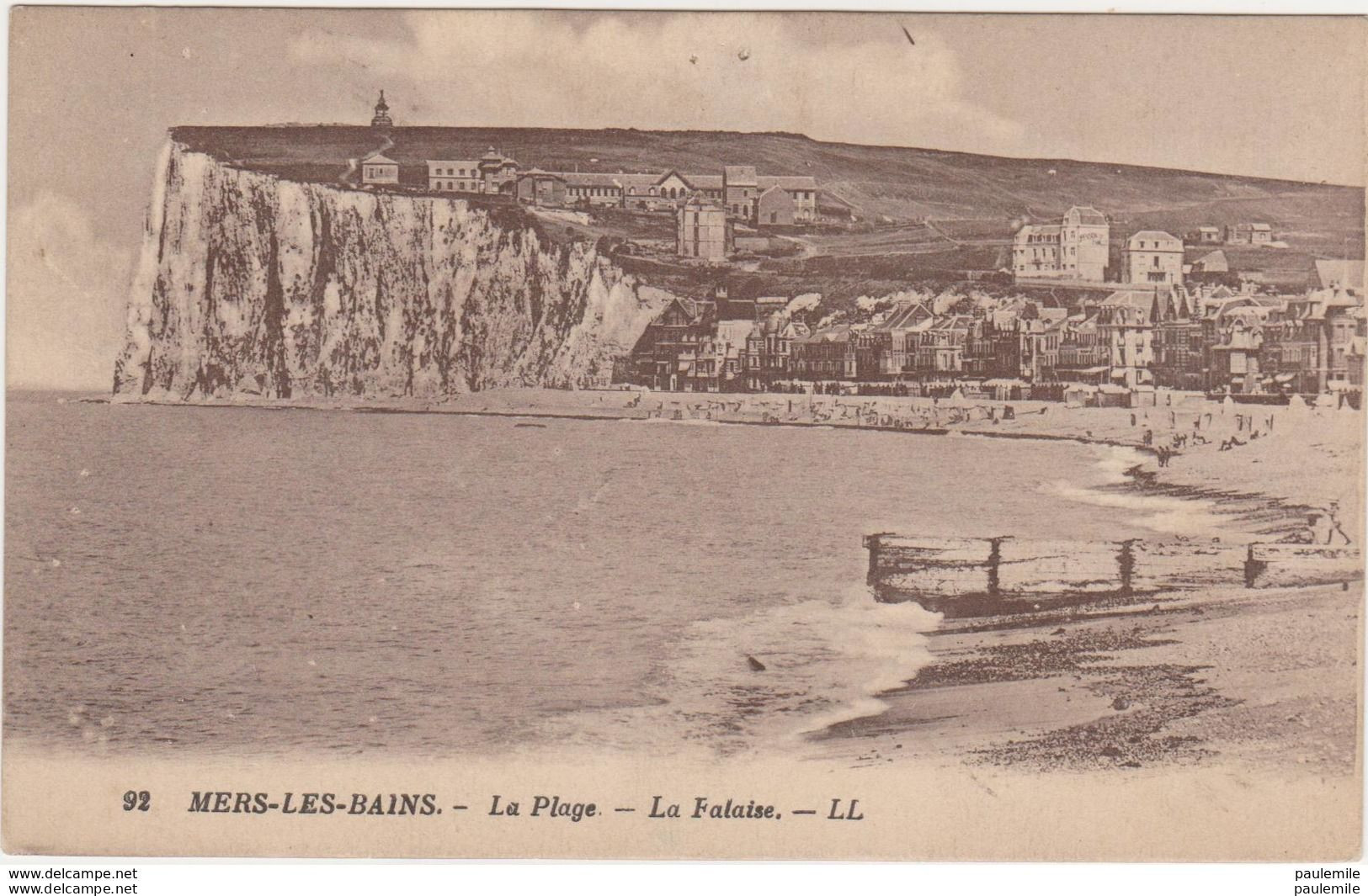 CPA  /  80 /  EM 200 /  MERS LES BAINS LA PLAGE - Mers Les Bains