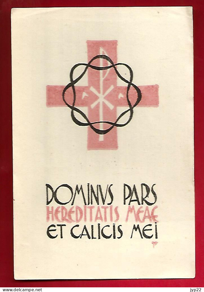 Image Pieuse Dominus Pars Hereditatis Meae Et Calicis Mei - Latin - Jean-Claude Besanceney Tonsuré Issy 26-05-1945 - Andachtsbilder