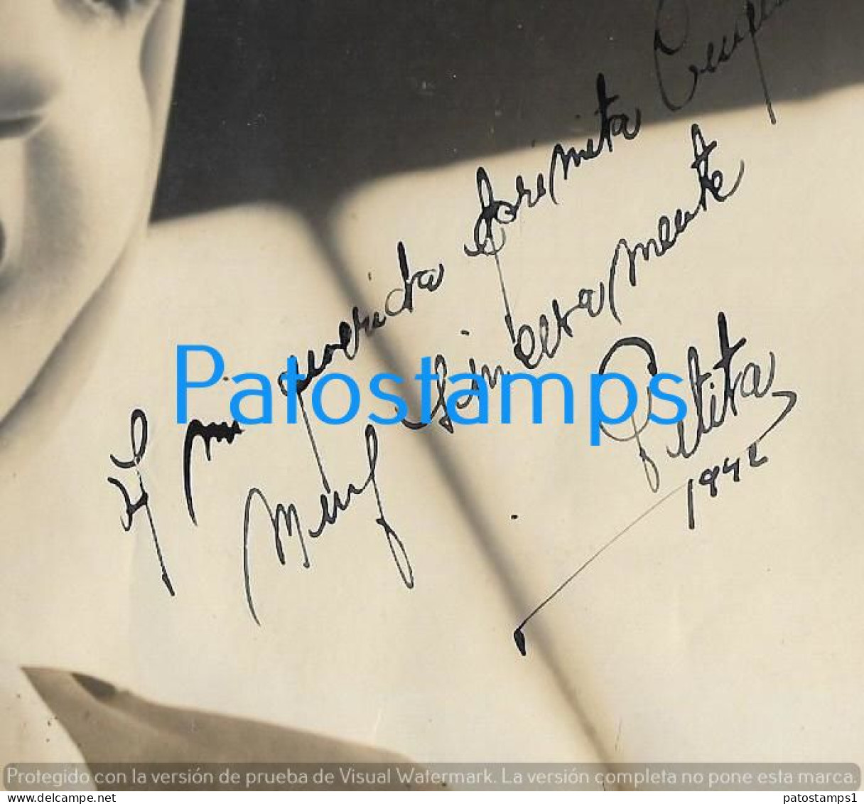 228302 ARTIST HELP ARGENTINA AUTOGRAPH DAMAGED 24 X 18 CM PHOTO NO POSTAL POSTCARD - Other & Unclassified