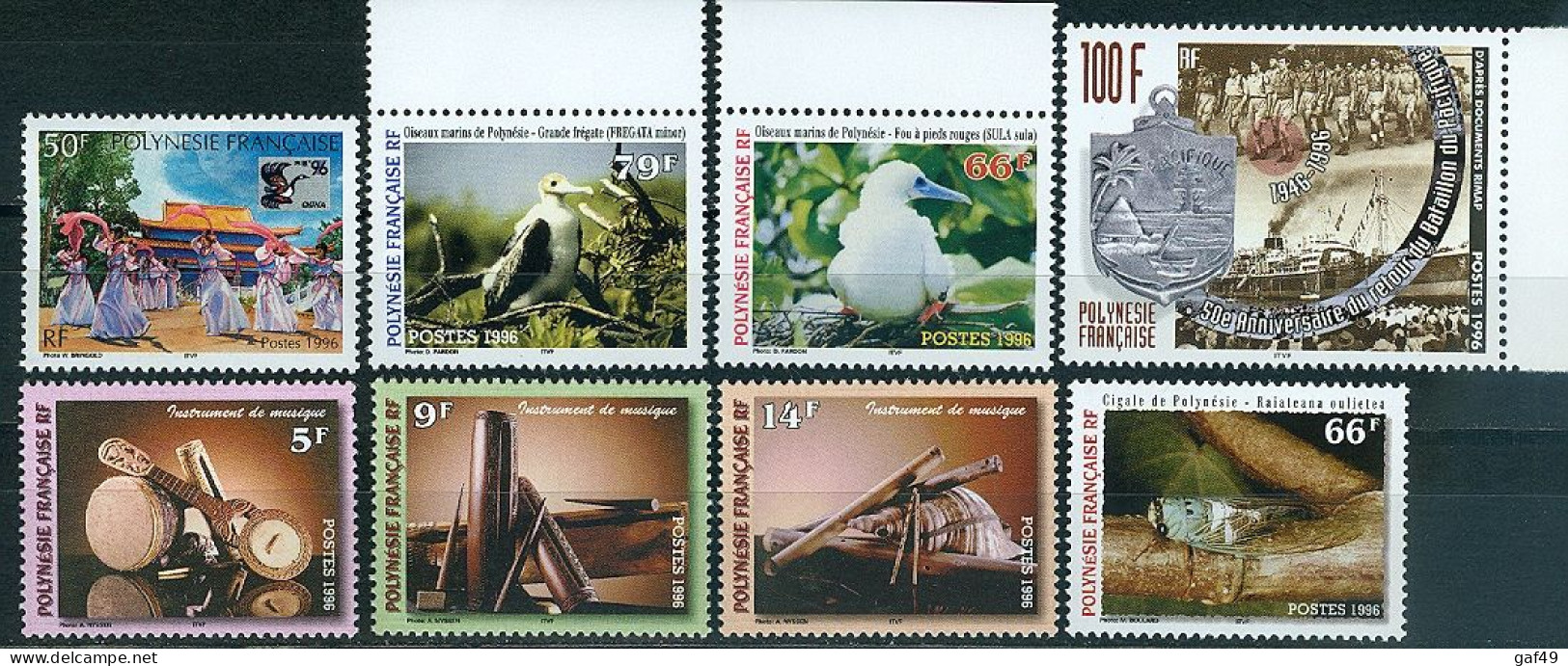 Polynésie N°Y&T 508 à 511 + 513 à 517 Et 519 Sujets Divers  Neufs Sans Charnière Très Frais 2 Scans - Unused Stamps