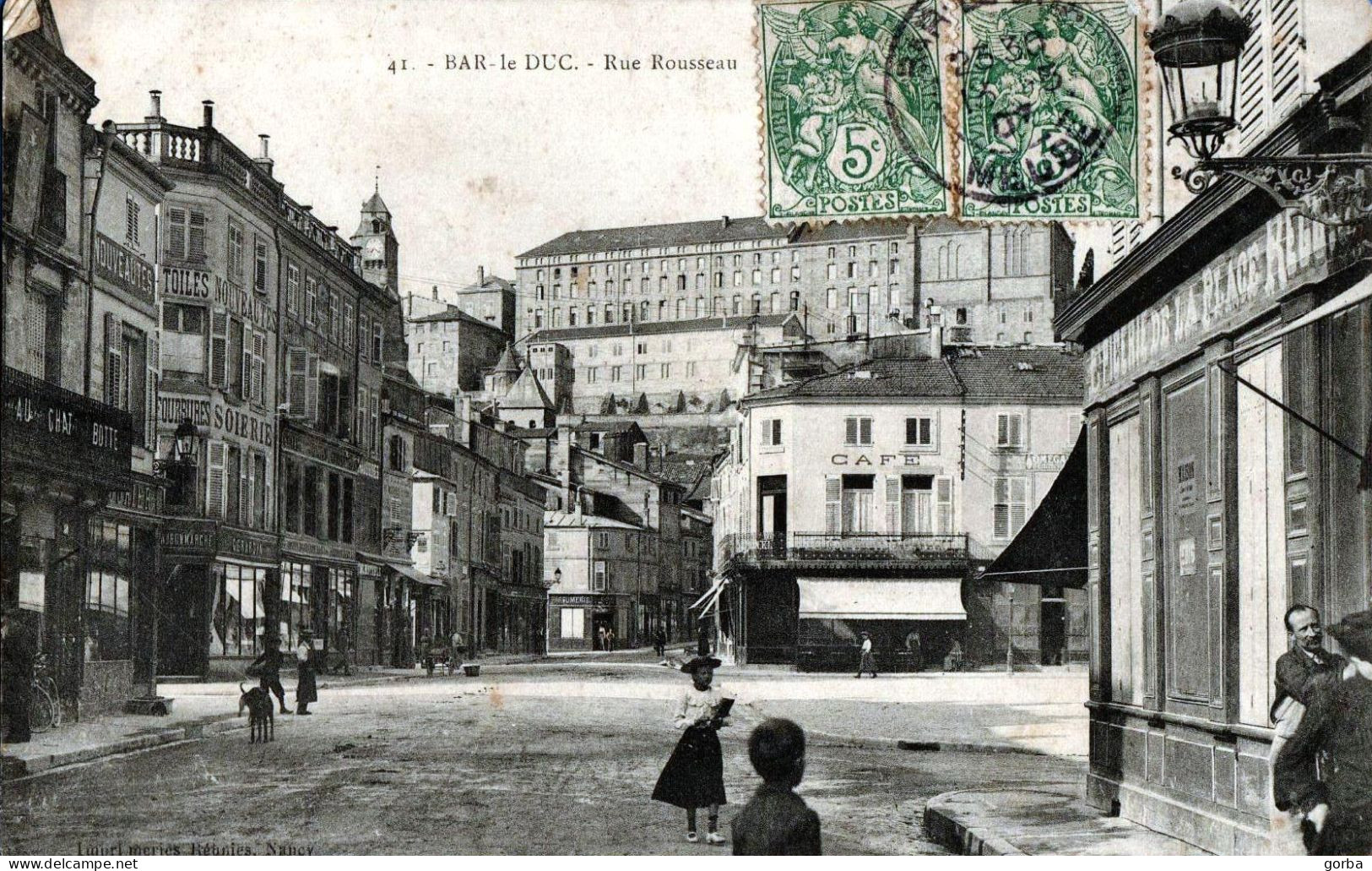 *CPA - 55 - BAR LE DUC - Rue Rousseau - Bar Le Duc
