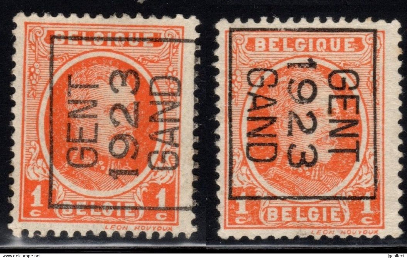 Typo 74 A+B (GENT 1923 GAND) - O/used - Typografisch 1922-31 (Houyoux)