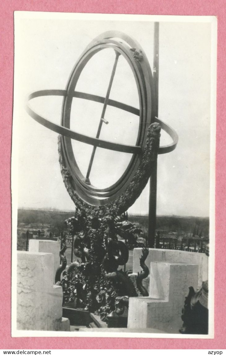 CHINA - Photo - Meili Photographic Studio - PEKING - OBSERVATORY - THE ECLIPTIC ARMILLA - 2 Scans - China