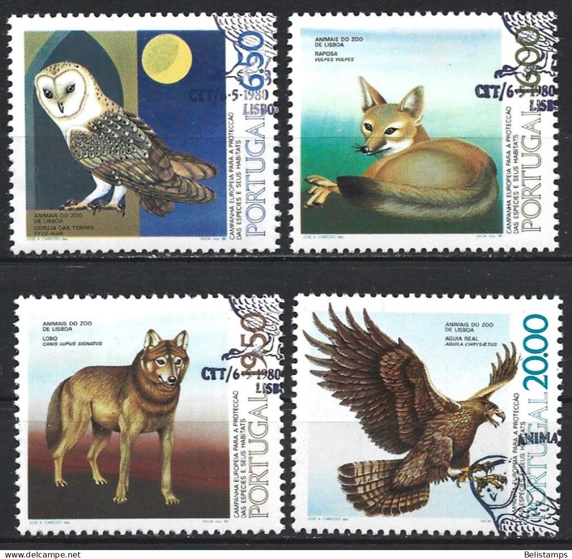 Portugal 1980. Scott #1462-5 (U) Protection Of Species, Lisbon Zoo (Complete Set) - Usati