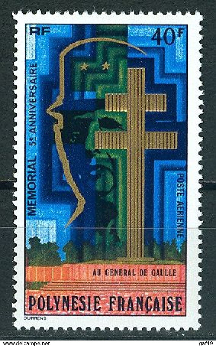 Polynésie N°Y&T PA 123 Mémorial Général De Gaulle Neufs Sans Charnière Très Frais - Nuovi