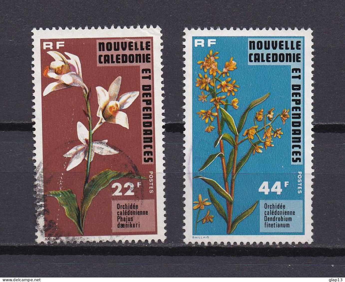 NOUVELLE-CALEDONIE 1977 TIMBRE N°409/10 OBLITERE ORCHIDEES - Usados