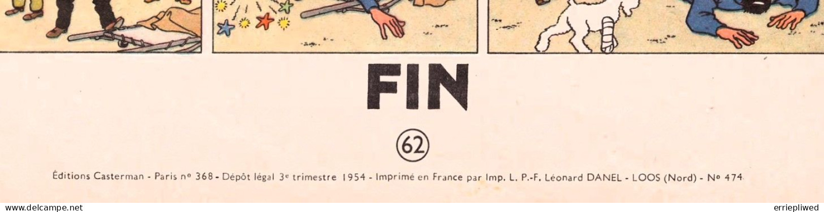 Tintin - On A Marché Sur La Lune - 1954 - B11 - Eerste Editie - 3ème Trimestre - First Copies
