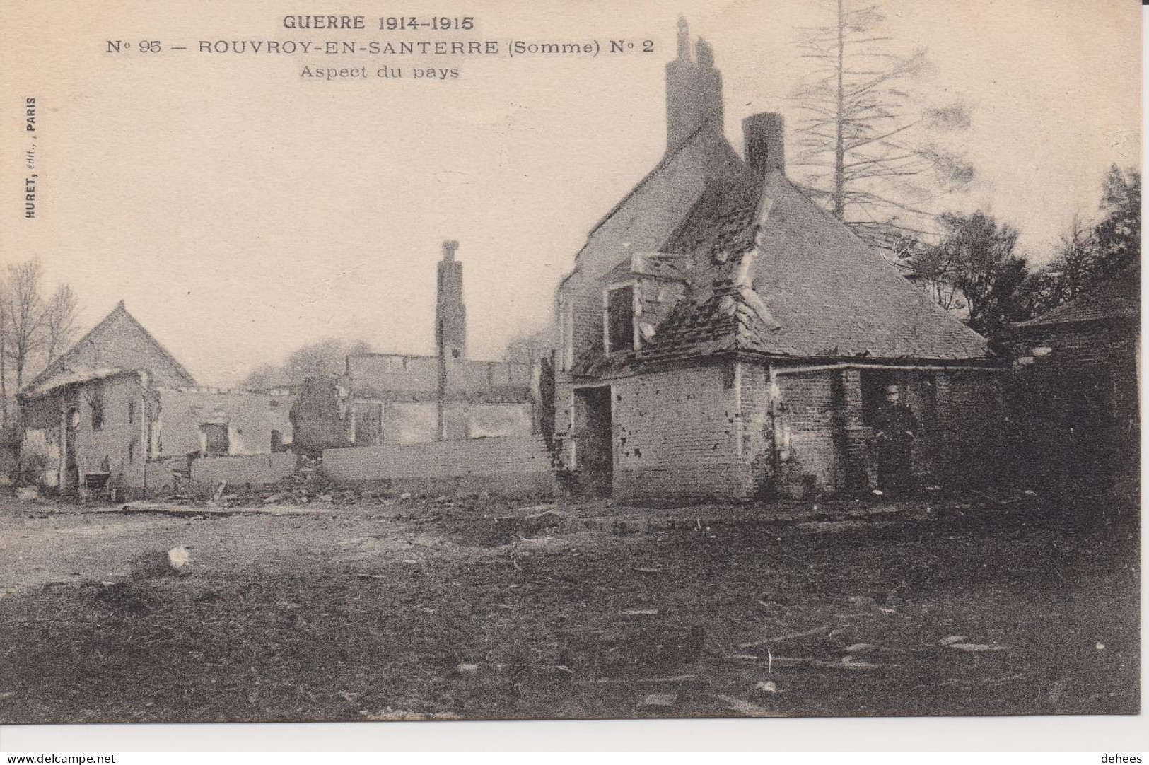 Guerre 1914 - 1915, Rouvroy-en-Santerre (80), Aspect Du Pays - 1914-18