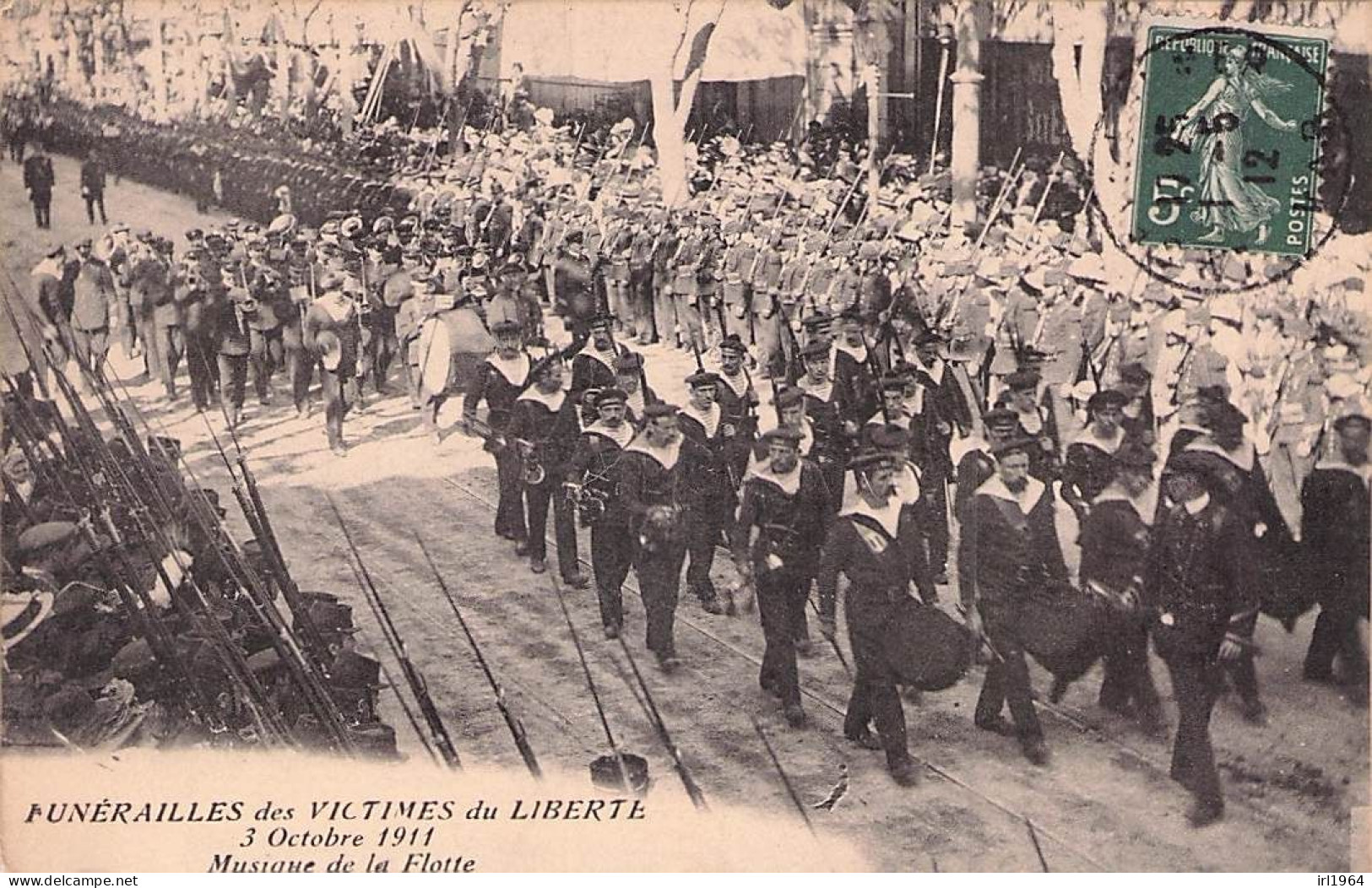 FUNERAILLES DES VICTIMES DU LIBERTE 3 10 1911 LA MUSIQUE DE LA FLOTTE (1912) - Otras Guerras