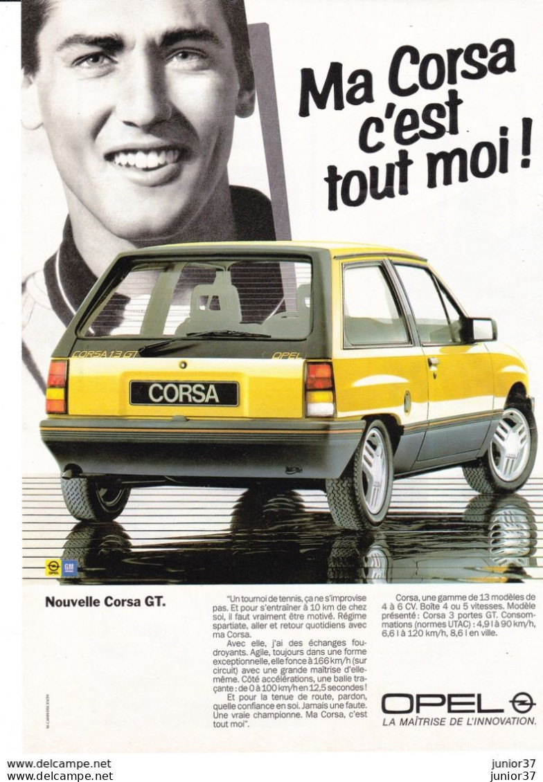 3 Feuillets De Magazine Opel Corsa Viva. GT 1985. 5 Portes - Werbung