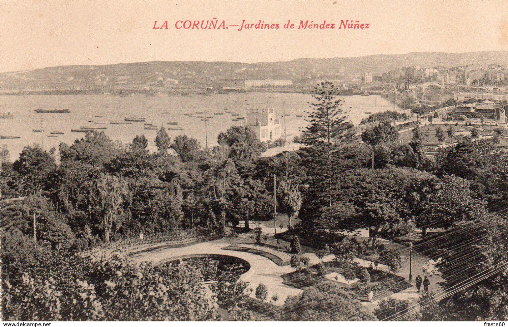 La Coruña - Jardines De Méndez Nùñez  (provient D'un Carnet) - La Coruña
