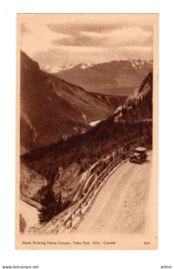 CANADA ENTERO POSTAL ROAD YOHO PARK ALBERTA AUTOMOVIL CAR - Post Office Cards