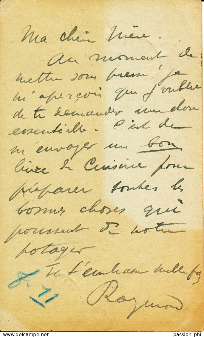 BELGIAN CONGO  PS SBEP 31 TT ANSWER "BOMA CARTE INCOMPLETE" FROM MATADI 12.09.1911 TO IXELLES - Postwaardestukken